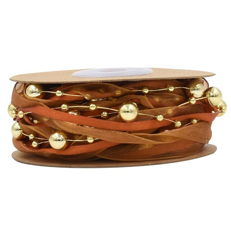 Christmas Tree Decoration Christmas DIY Star Chain Ribbon Happy Year For Child Merry Christmas Party Decor: 3M / 454--G