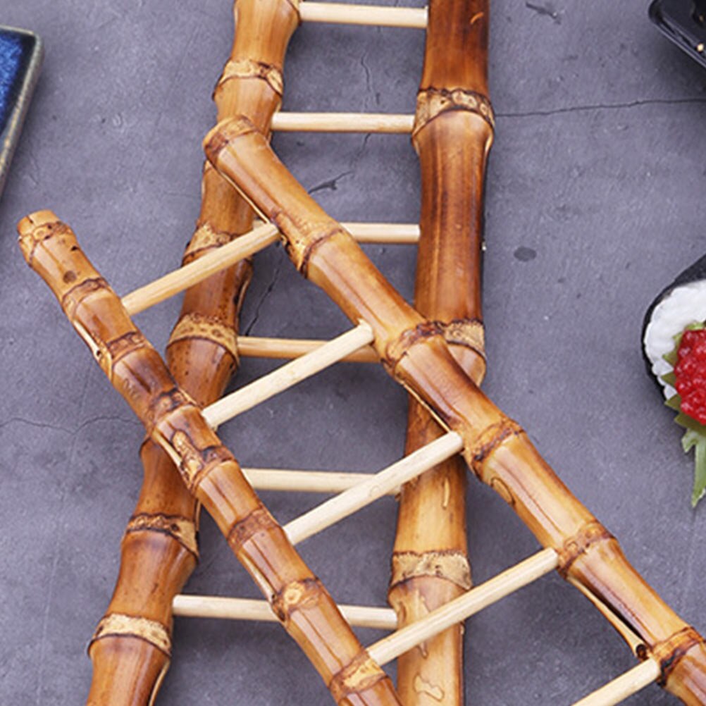1pc Exquisitely Decorative Bamboo Ladder Bamboo Photo Prop for Decoration
