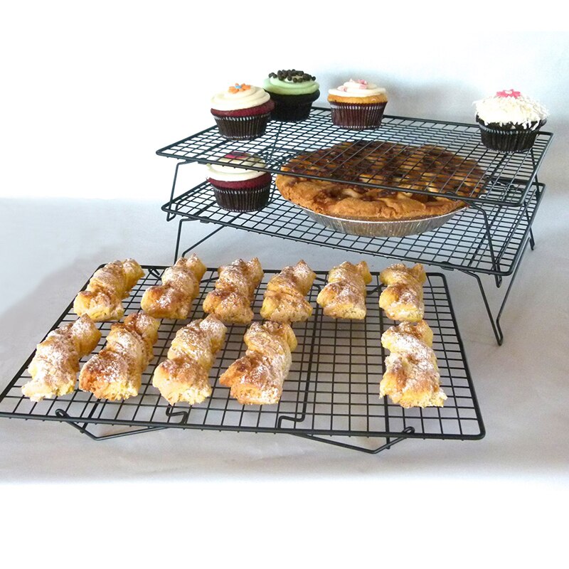 Drie layer Cake Koelrek Cool Air Rack Macron Netwerk Rek Cookies Brood Cooling Grids Tool Keuken Pastry Stands