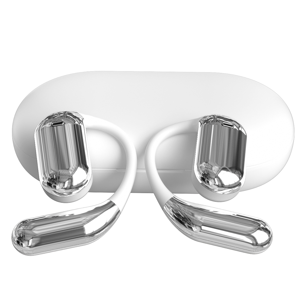 Echtzeit-Übersetzungskopfhörer, 3-in-1-AI-Übersetzer-Ohrhörer, 140 Sprachen, Geräuschunterdrückung, Bluetooth, kabelloses Übersetzungs-Headset: WHITE