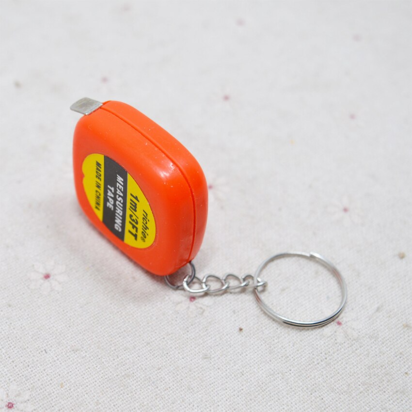 1 PC 1 m/3ft Intrekbare Liniaal Meten regel Meetlint Mini Draagbare Pull Heerser Sleutelhanger