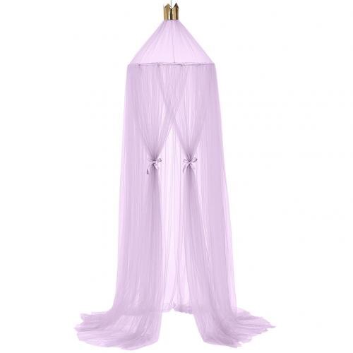 Moustiquaire pour lit d&#39;enfant et bébé, rideau de literie en coton à dôme rond, tente: violet