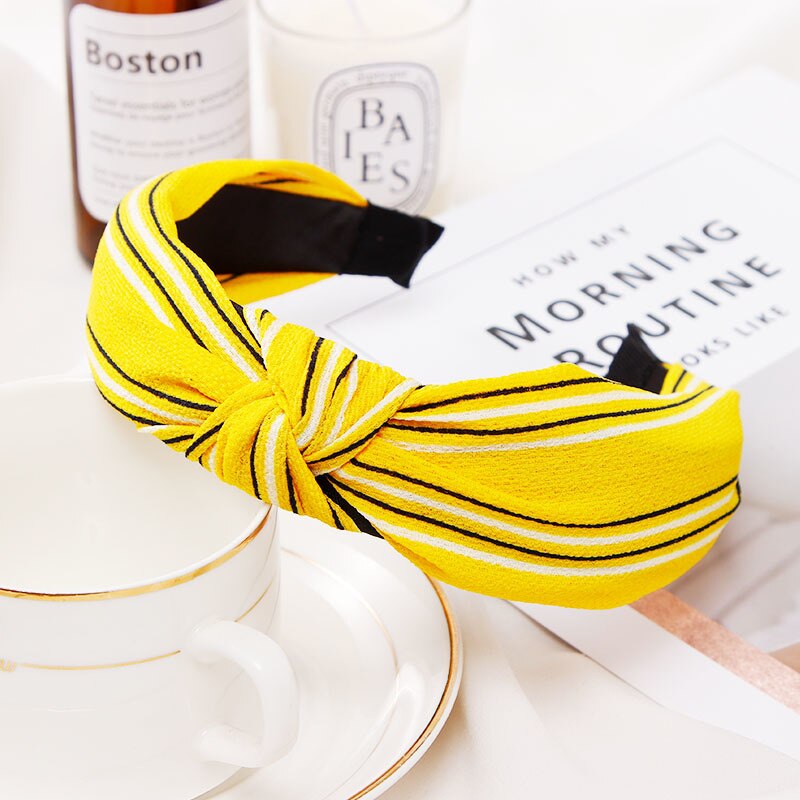 Neue Kopf Band oben Knoten Haarband Turban Elastische Haar Lünette Stirnband Für Frauen Mädchen druck Kopfschmuck Haar Zubehör