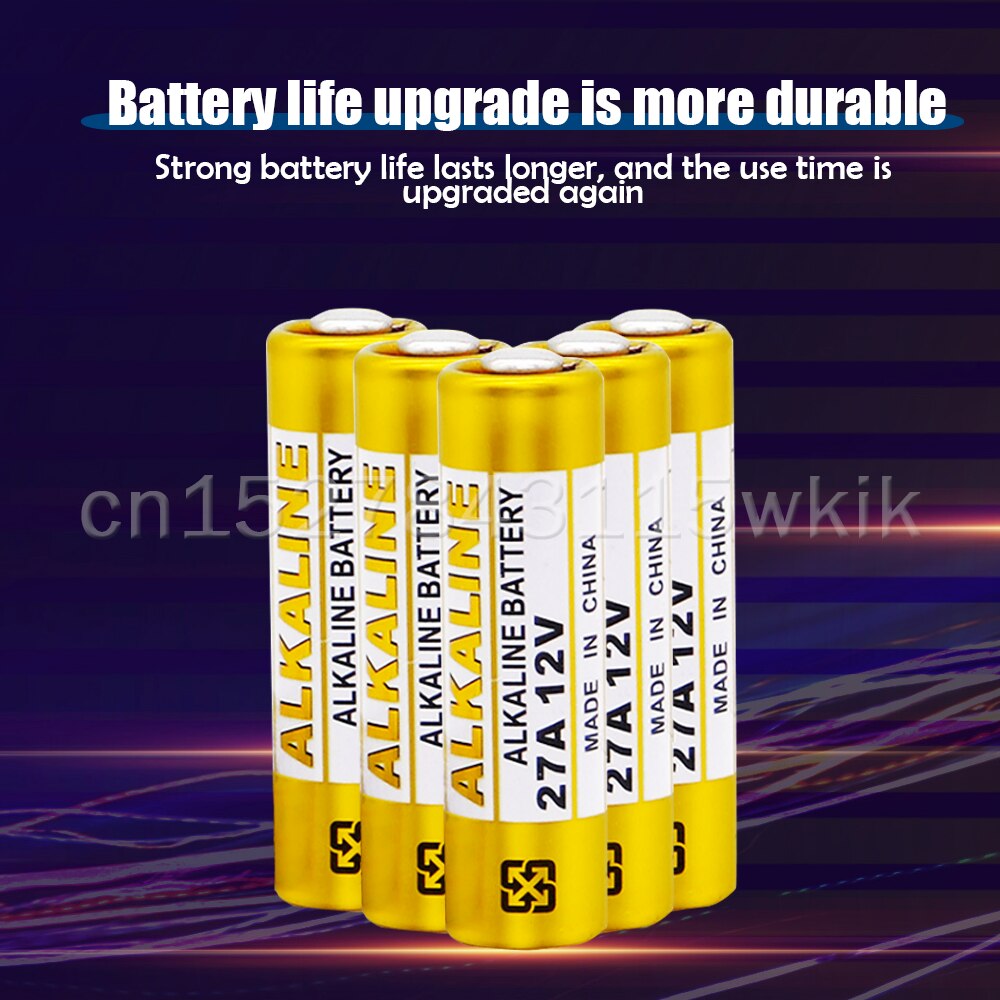 5Pcs Alkaline Batterij 12V A27 27A G27A MN27 MS27 GP27A L828 V27GA ALK27A A27BP K27A VR27 R27A Voor alarm Afstandsbediening Droge Cel