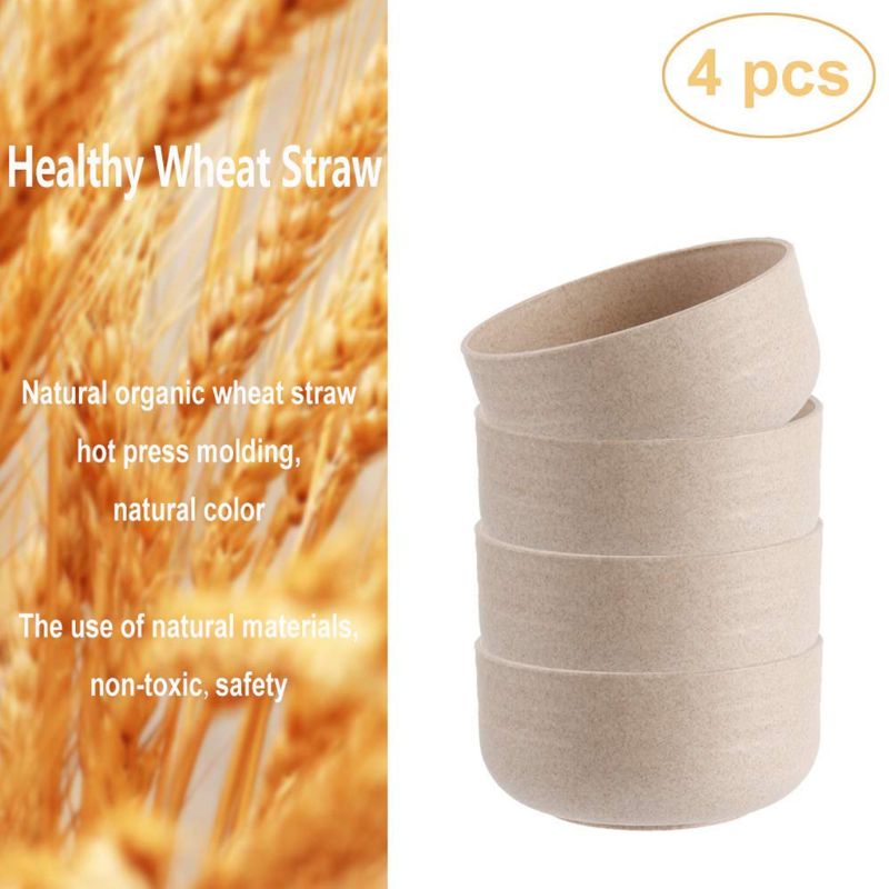 Unbreakable Cereal Bowls, Wheat Straw Bowls- 3 oz.for One Bowl (4 Pieces) L5YE