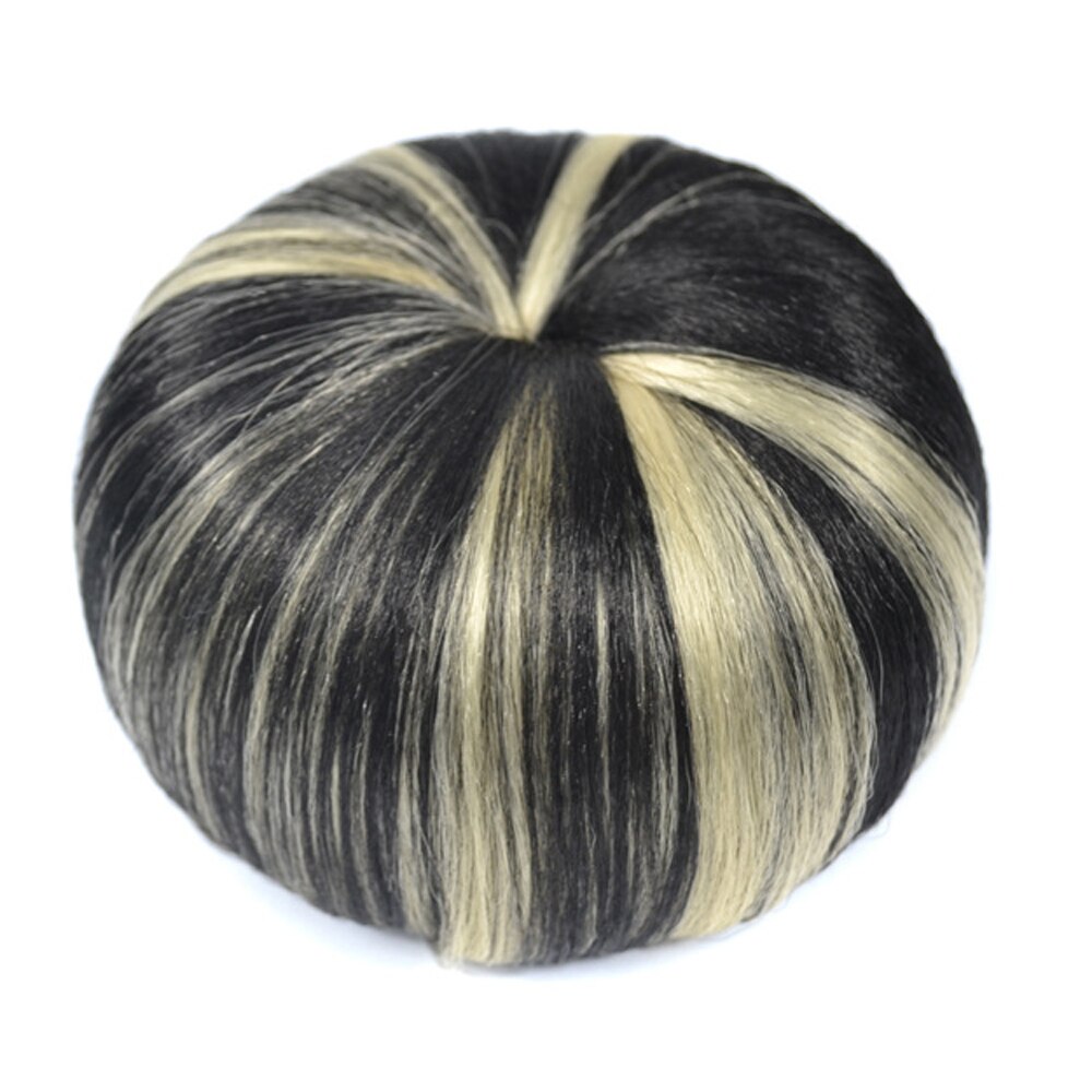 Billig 1b/613#  mix färg rakt syntetiskt hår chignon, chignon hårbitar bulle clip in hair extensions
