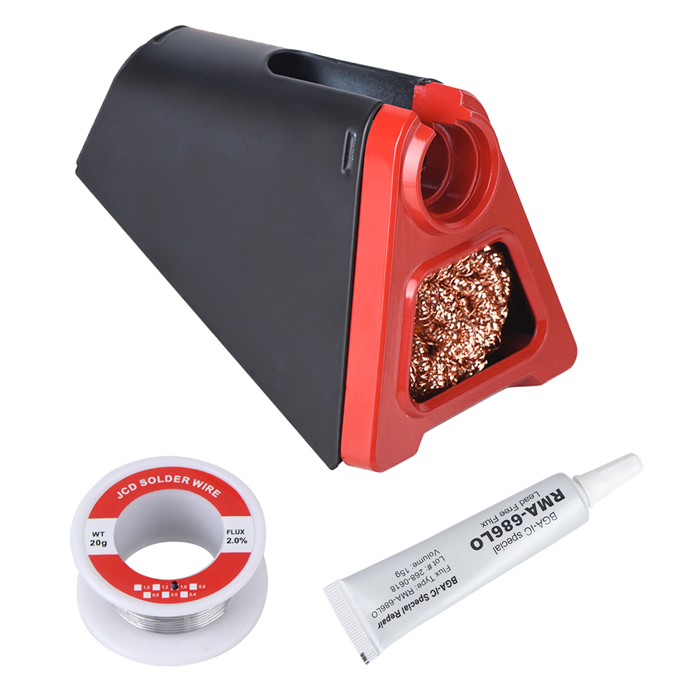 Jcd 820 Aluminiumlegering Elektrische Soldeerbout Standhouder Met Lassen Schoonmaken Koperen Bal Soldeer Rma Flux: Donkerblauw