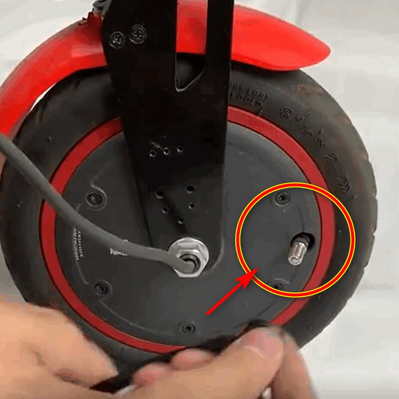 Válvula de aire de extensión para patinete eléctrico Xiaomi M365 / 1S / Pro Max G30, piezas de boquilla de neumático inflable para rueda delantera