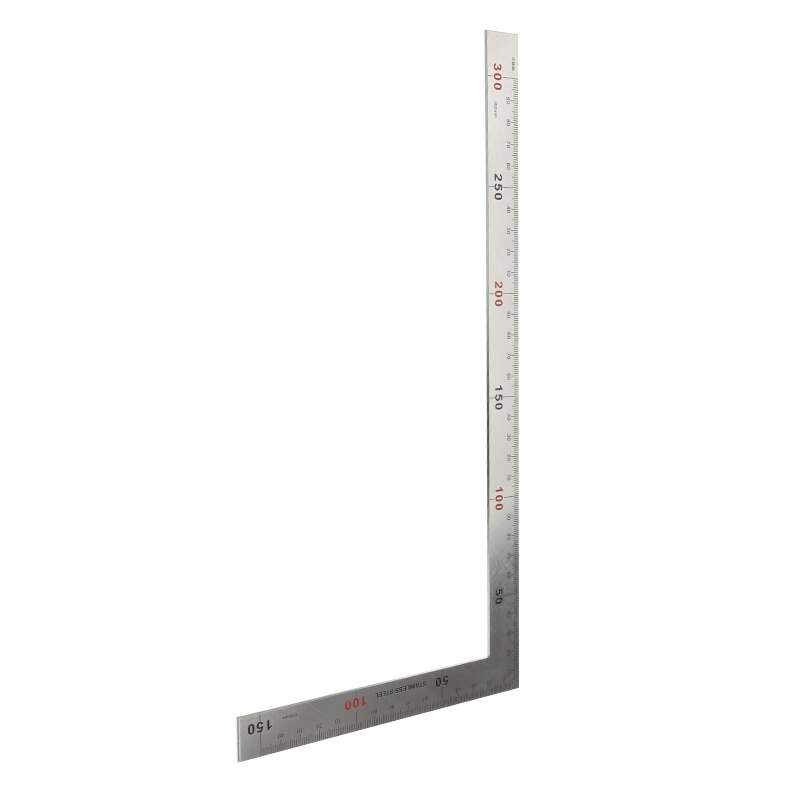Stainless Steel L Shape Ruler Double Sided Ruler Measuring Tool Metal Straight 90 Degree Angle Ruler for Office School Supplies: 2mm thick 15x30cm
