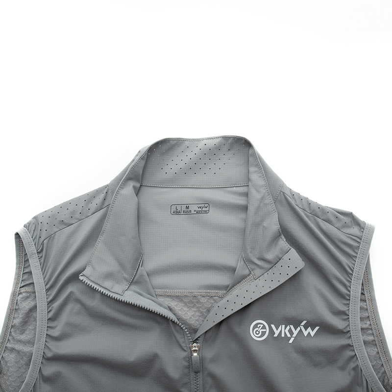 YKYWBIKE Heren Fietsen Vesten UPF50 + Fiets Gilet Waterdicht Racefiets Windjack Lichtgewicht Rijkleding Mouwloze Jas