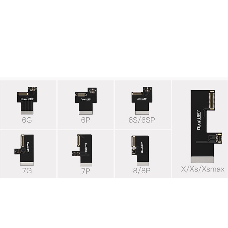 QIANLI Voeding iPowerMAX test Kabel voor iPhone XS MAX X 8G 8P X 7G 7P 6S 6SP 6G 6P DC Power control Draad test lijn iPower: 7pcs Connecting seat