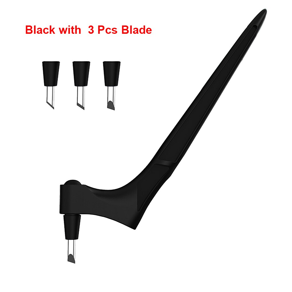 360°Rotating Carving Knife Leather Cutting Tool DIY Art Pen Stainless Steel Plastic Leathercraft Sculpture Engraving PaperCutter: Black