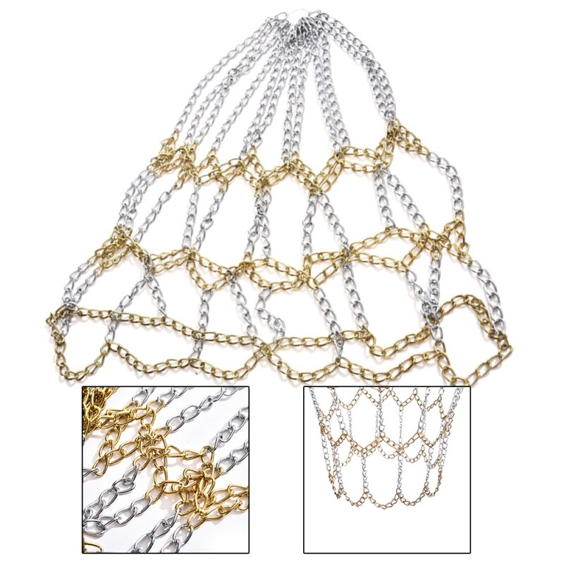1PC Basketball Classic Sport Steel Chain Basketball Net Outdoor Galvanized Steel Chain Durable Basketball Net Target *