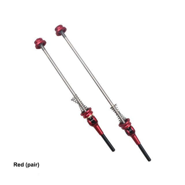 Bicycle Quick Release Skewer Lever Titanium MTB Mountain Road Bikes Wheel Hub Quick Release Skewers Lightweight Cycling Parts: Style A  Red
