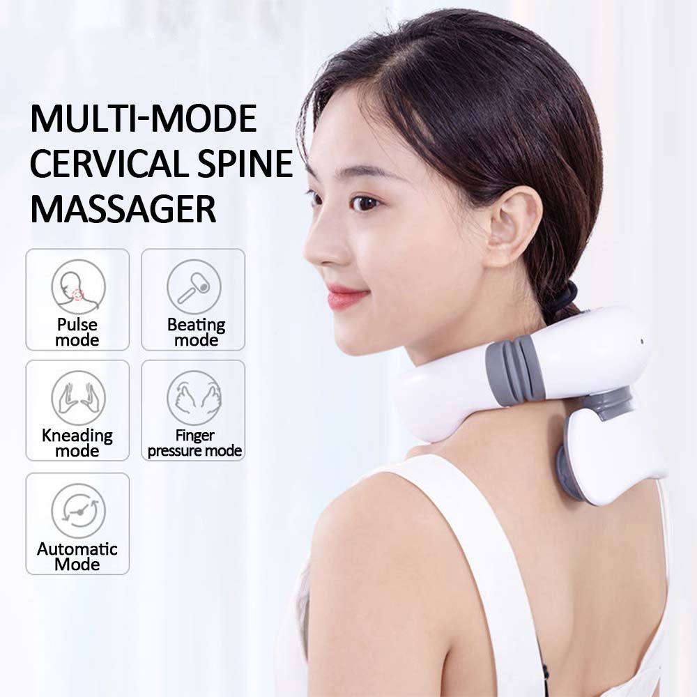 Elektrische Nek Massager Smart Hals En Back Massager Elektrische Puls Lichaam Cervicale Massage Ontspanning 4D Magnetische Therapie Massage