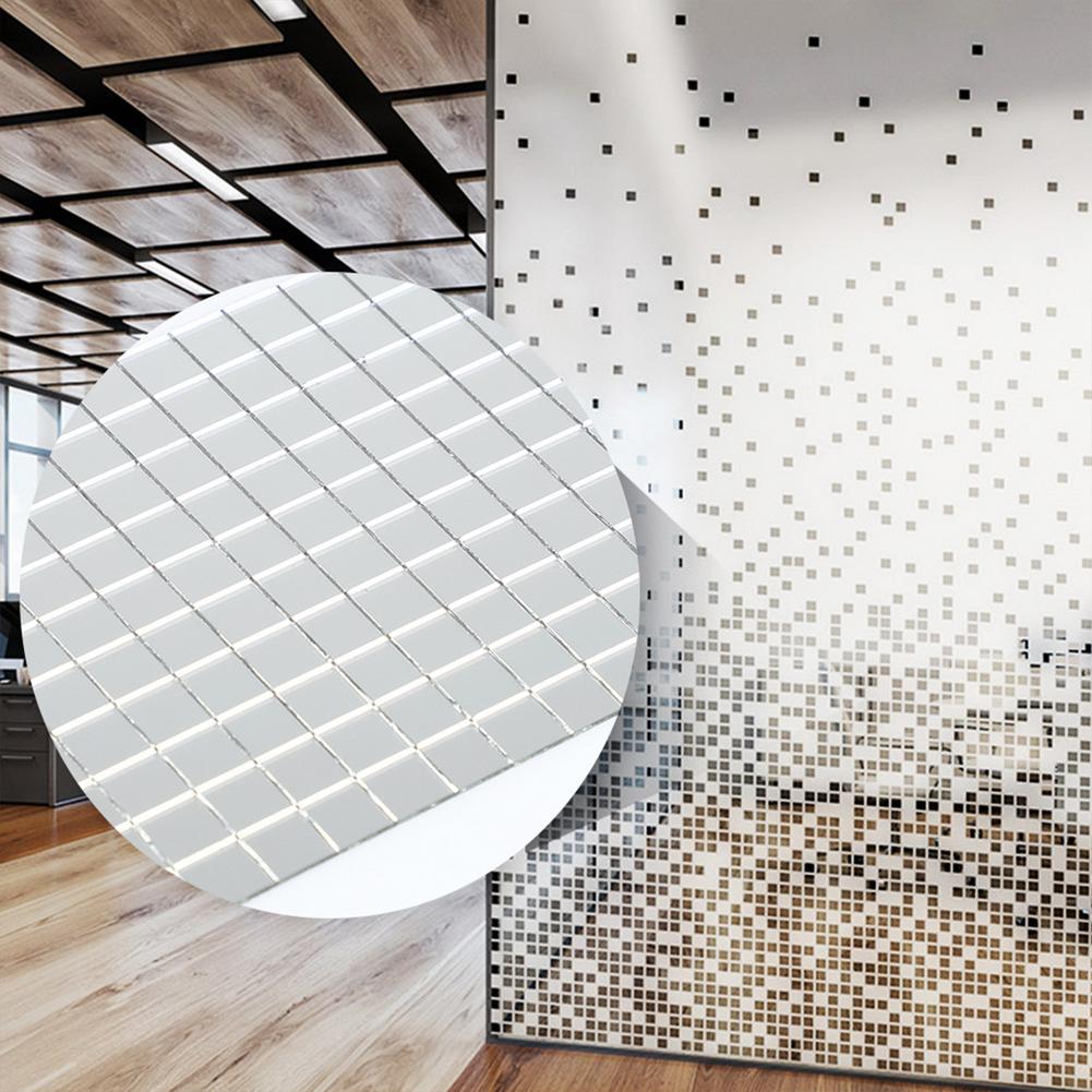 Selvklæbende glas firkantet spejl 10 x 10mm gitter mosaik fliser splint spejle mosaik plader til gør-det-selv håndværk vægklistermærke