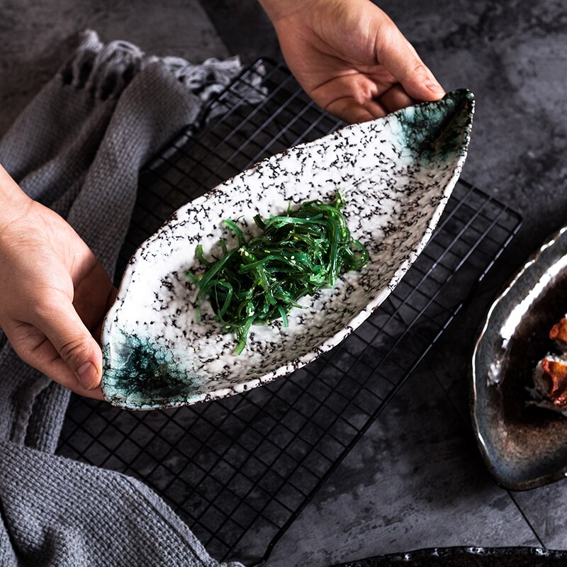 Sushi Fish Plate Porcelain Plates Food Dish Antique