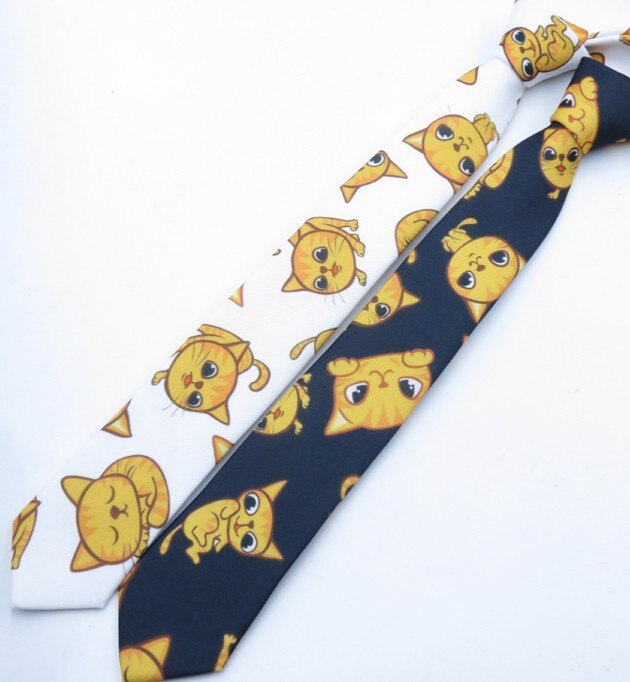 ! corbata para hombre Skinny de 6 cm, corbata de dibujos animados con de gato, corbata delgada, corbata de Jacquard, corbata celebración boda informal a la para hombre