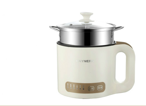 Multifunctional electric cooker, electric pot, small electric heating pot, household small electric cooker, noodle cooker: Smart steamer brown