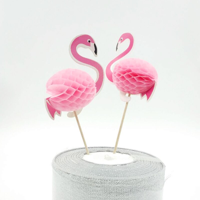 Flamingo Cupcake Toppers pineapple Cakes Topper Wedding Decor Birthday Party Decoration Picks Tropical Hawaii Party Supplies