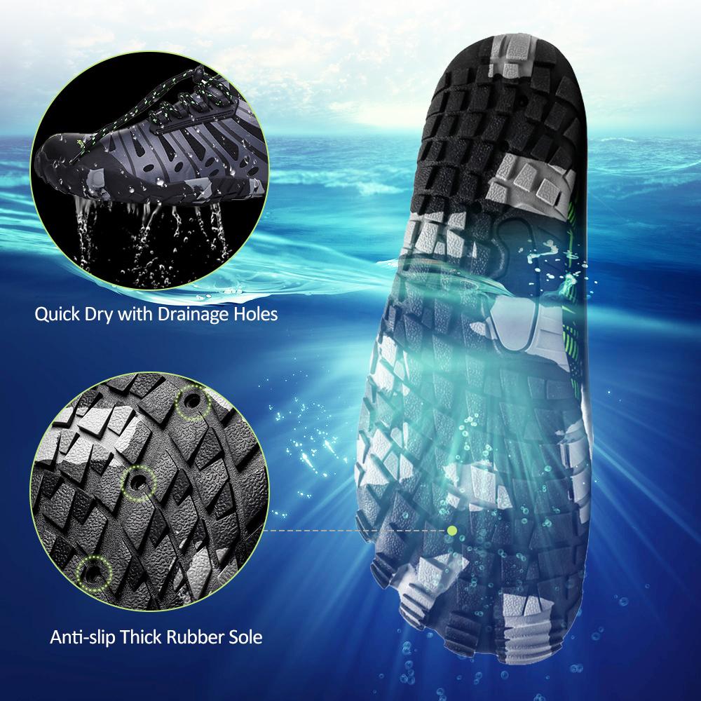 Été chaussures de plein air unisexe léger respirant Mesh Creek plage séchage rapide Wading en amont chaussure d'eau plongée chaussettes de natation