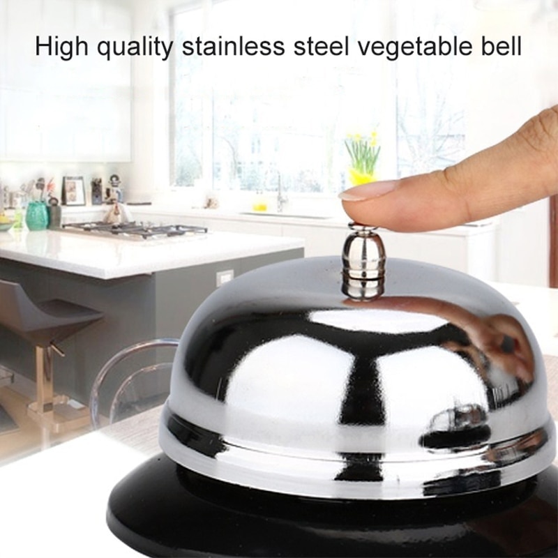High Stainless Steel Dish Bell, Bar Bell, Kitchen Bell, Summons Bar Bell, Hotel Serving Bell