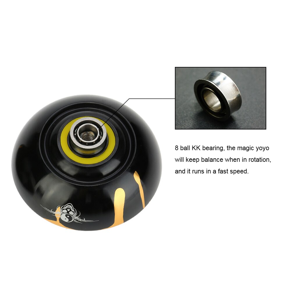 Magic Yoyo N11 Aluminum Alloy Metal Yoyo 8 Ball KK Bearing with Spinning String for Kids