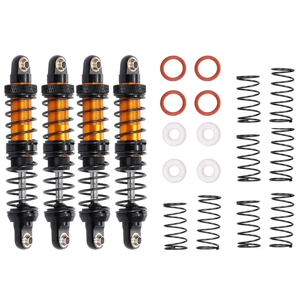 Amortisseurs de SUSPENSION d'huile métallique ROCK CRAWLER, 4 pièces, amortisseur 70MM 80MM 90MM 100MM 110MM 120MM pour voiture SCX10 D90 WRAITH TRX-4 90046 RC