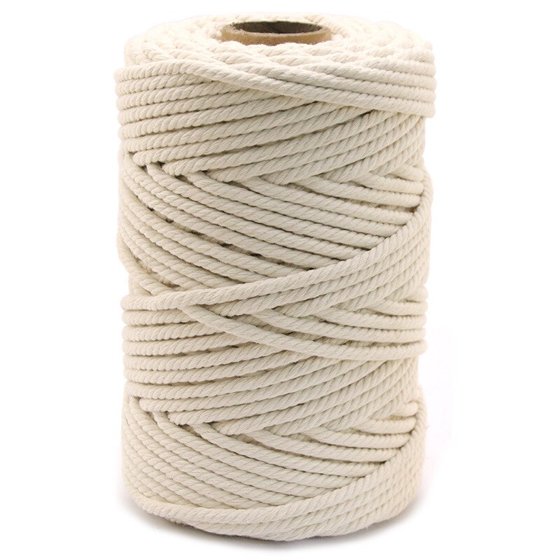 Macrame Cord Cotton Twisted Rope for DIY Craft Knitting Making Plant Hangers Wall Hangings Ornaments Weave Material
