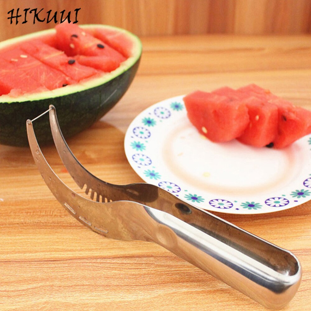 Qualitied 410 Stainless Steel Melon Cutter Slicer Watermelon Scoop Corer Slicer Fruit Melon Knife Kitchen Tools
