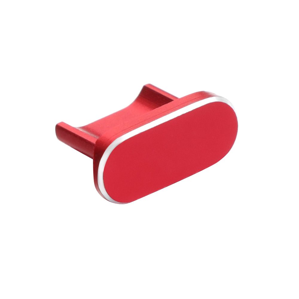 1Pc Metal Anti Dust Charger Dock Plug Micro/Type C/IOS Charging Port Stopper Cap Cover For iPhone 13 Pro Max Samsung Galaxy S22: red for Micro