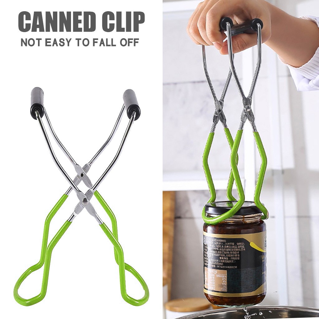 Canning Jar Lifter Tongs Stainless Steel Jar Lifter with Grip Handle Anti-scalding Lifter Non-slip Feeding Bottle Clip Kitchen
