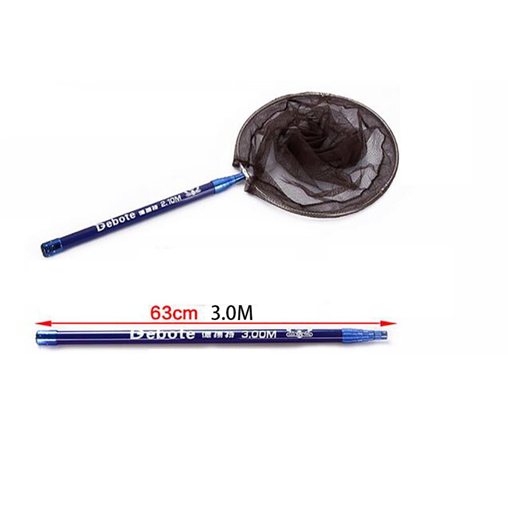Portable Folding Fishing Net Super Light Carbon Dip Net Pole 2.1m 3m 4m 5m Fly Hand Dip Casting Net Fishing Tackle: blue 3m
