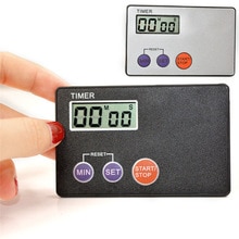 Portable Credit Card Size Digital Lcd Timer Loud Alarm Clock Countdown Timer for Kids Baking Exercise Game