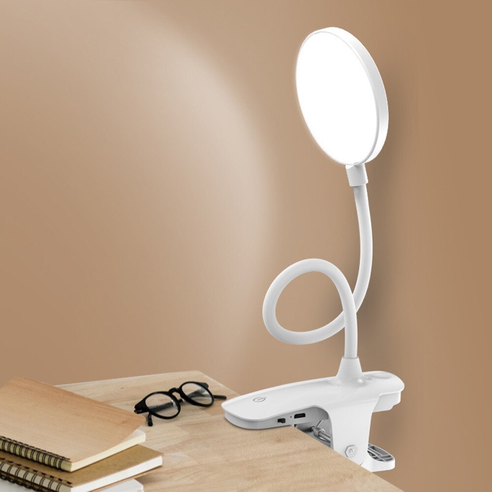 Bordlampe ledet bordlampe berøringsklip studielamper forstørrelsesglas svanehals desktop usb genopladelig øjenbeskyttelse sengebord lys