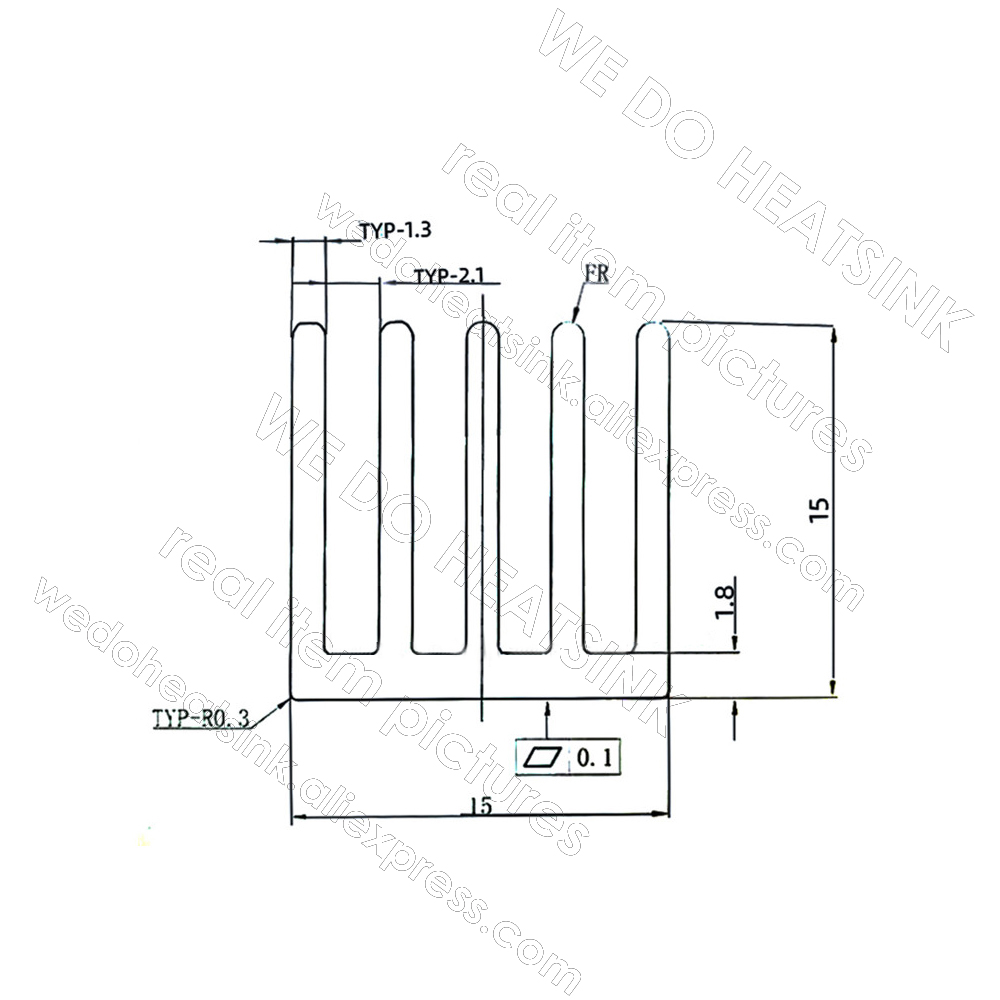 DISSIPADOR DE CALOR WE DO 15x15x15mm sin o con almohadilla térmica tamaño de cubo pequeño disipador de calor de aluminio ranurado anodizado negro radiador enfriador