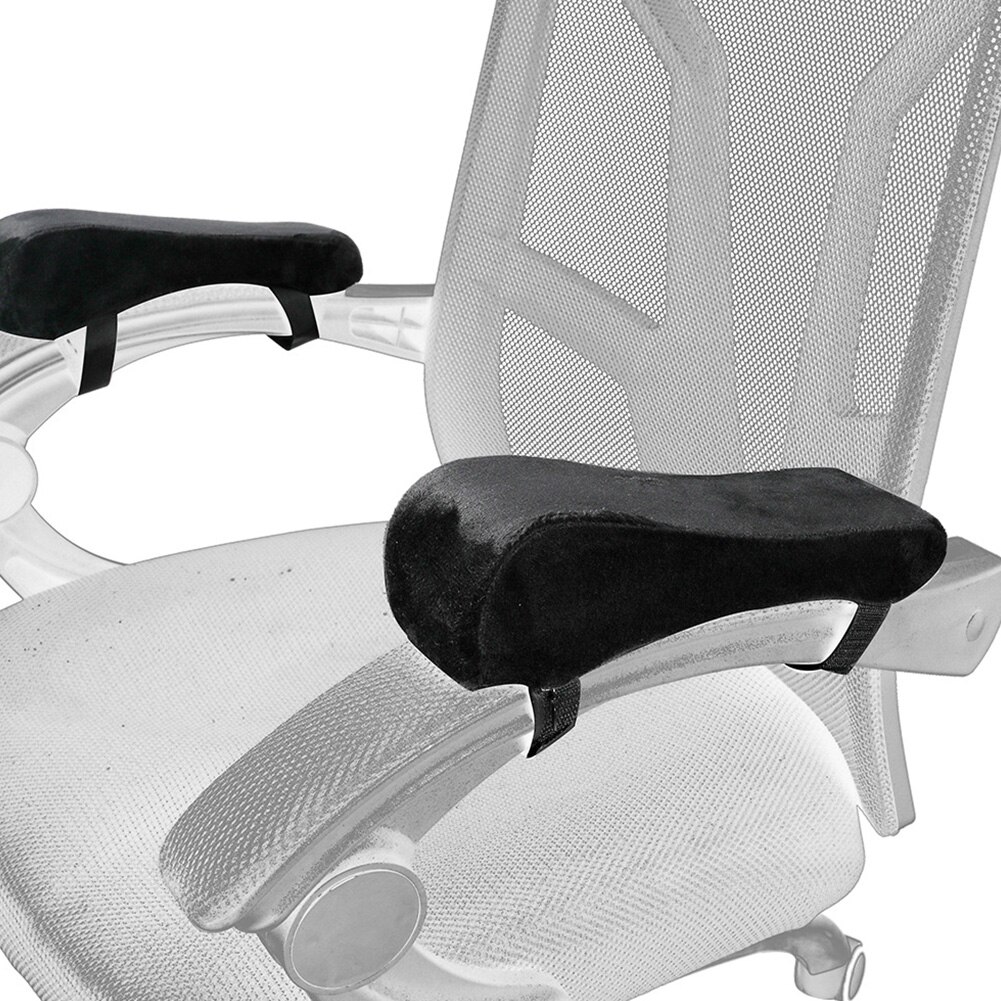 2 st anti-halk kontorsunderarmar armbågskuddar elastiskt band stol armstödsdyna avlastning tryck minnesskum hem ergonomisk universal
