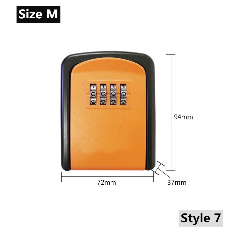 Wall Mount caja fuerte Key Storage Secret Box Organizer 4 Digit Combination Password Security Code Lock No Key Home Safe Box: Style 7