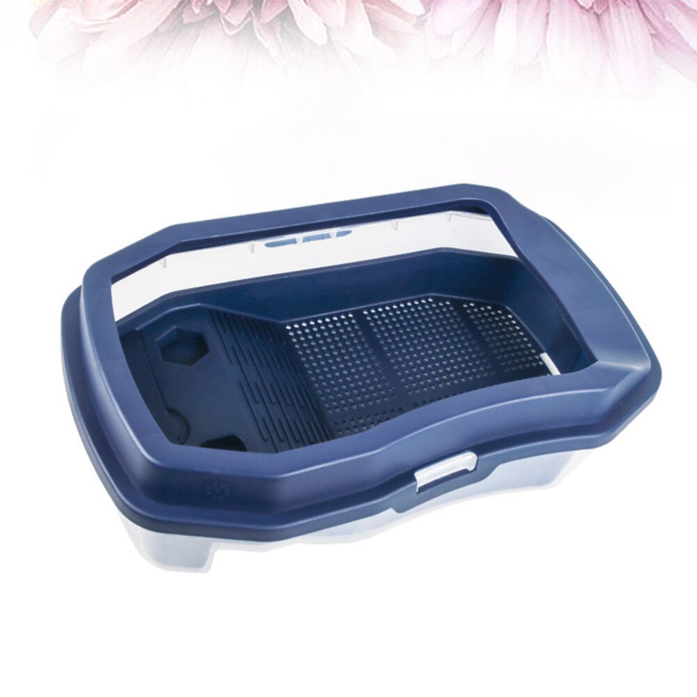 Turtle Tank Container Triple Layer Turtle Live Feeding Platform Box (Blue)