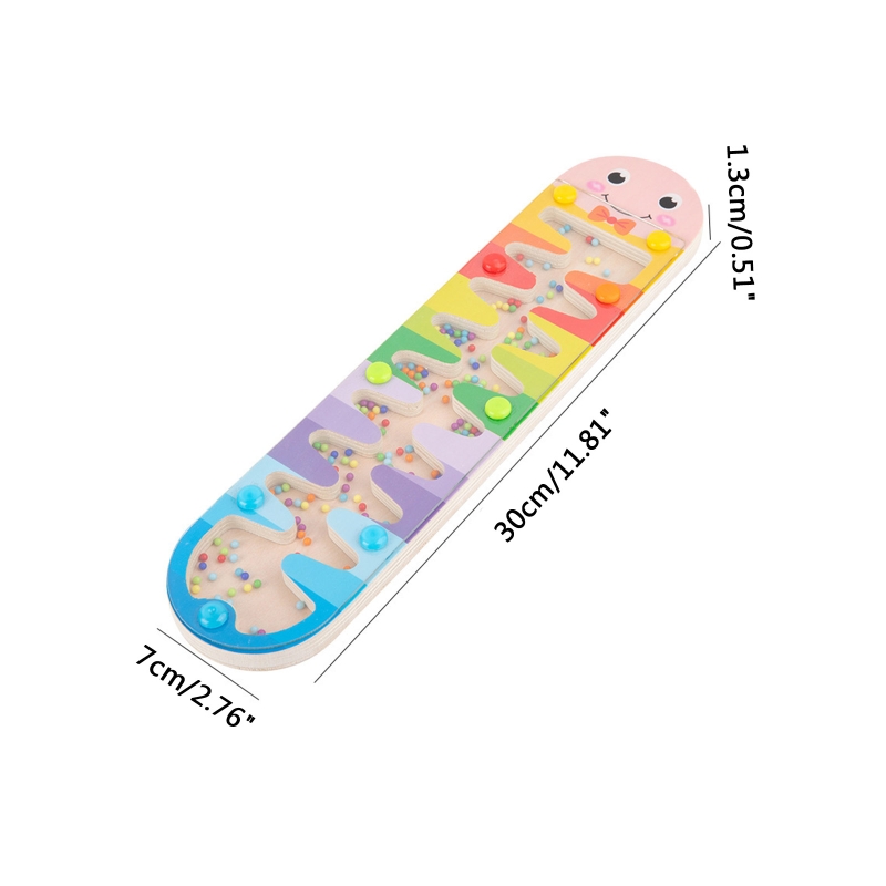 Regen Stick Board Houten Cartoon Rainbow Zandloper Rainmaker Grip Leren Onderwijs Muziekinstrument Zintuiglijke Speelgoed