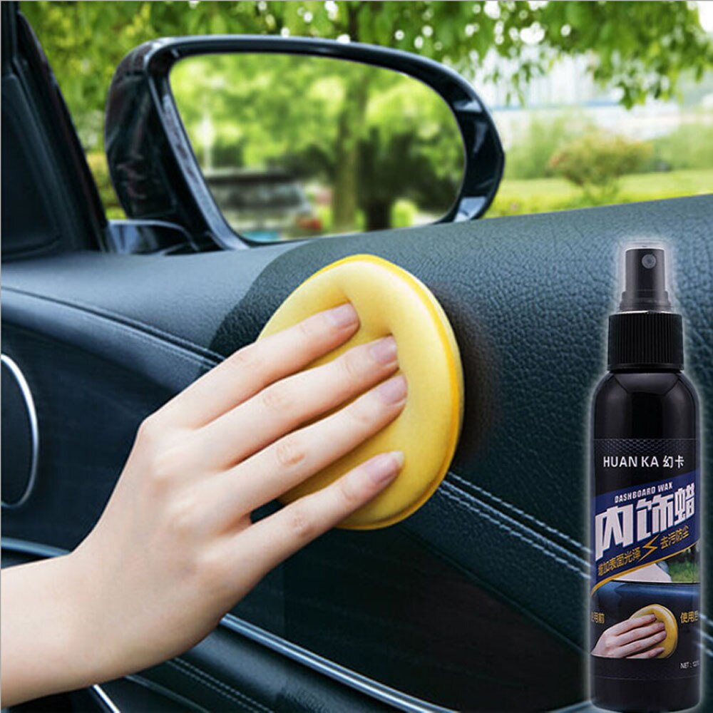 ​120ML Automotive Interior Wax Multi-Purpose Car Cleaner Tire Wax Plastic Leather Polishing Wax