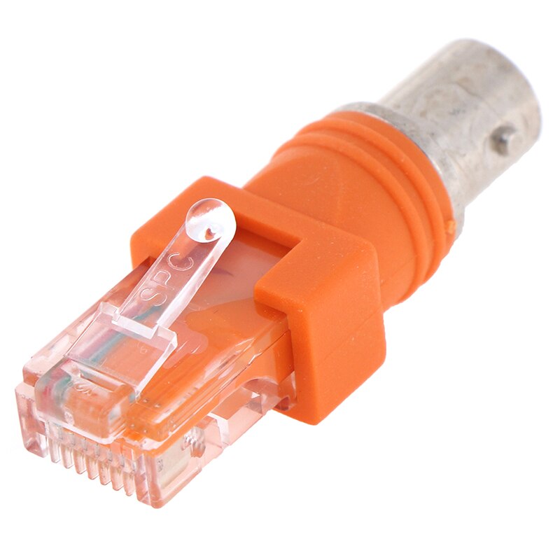 1pc BNC FEMALE Naar RJ45 Male Coax coax Barrel Koppeling Adapter RJ45 Om RF Connector