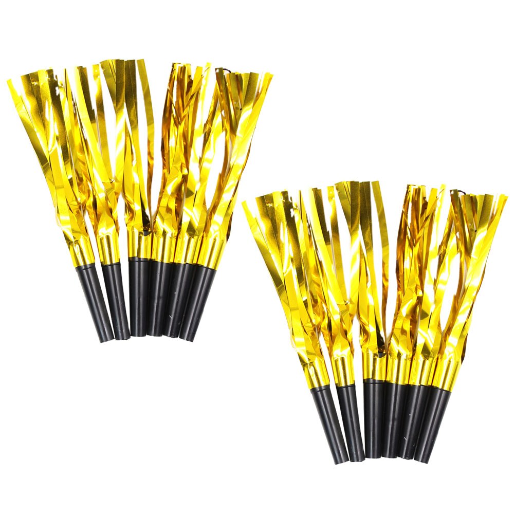 24Pcs Party Fluitjes Kwastje Juichen Blowout Fluitjes Cheerleader Props: Default Title
