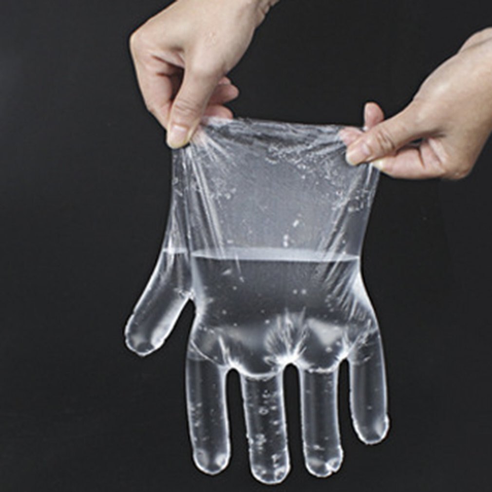 Épais jetable gant Transparent boulangerie nettoyage santé PE respectueux de l'environnement Film 100 pièces gant en plastique