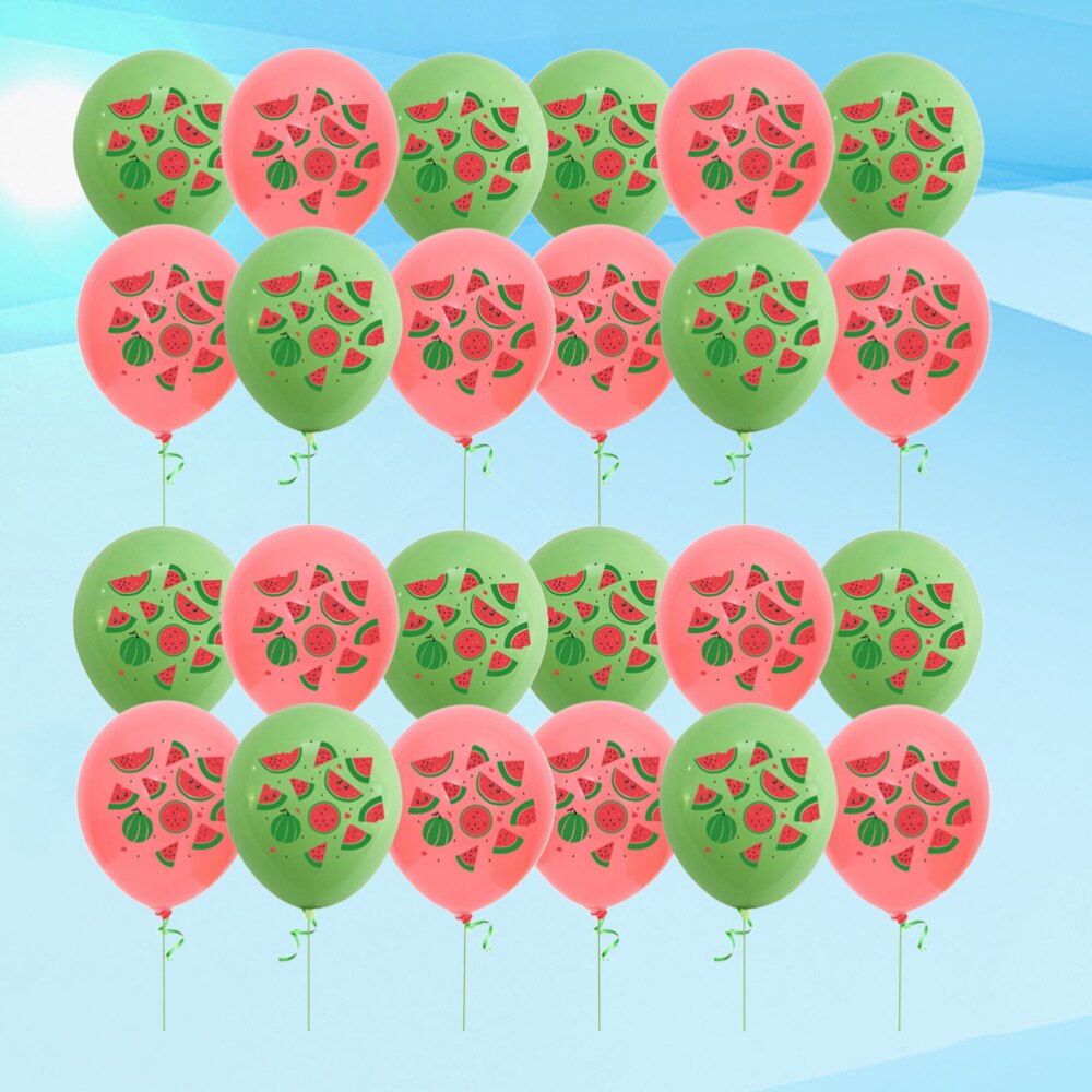 40 stk vannmelon mønster ballonger holdbare lateks ballonger frukt trykte ballonger sommer vannmelon-tema festartikler