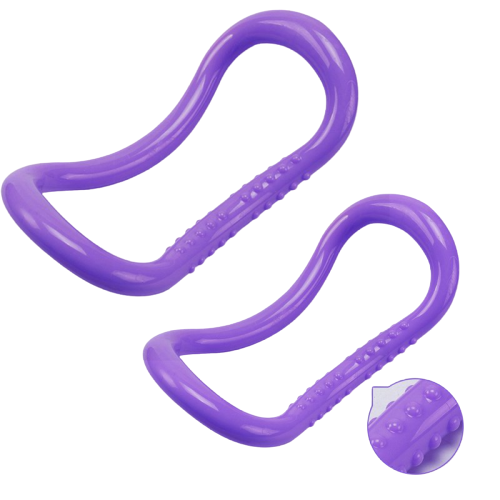 2 stk yoga ring pilates ring justerbar myk fitness sirkel ring for nakke rygg skulder ben arm lår hjemmetrening gym trening: Lilla