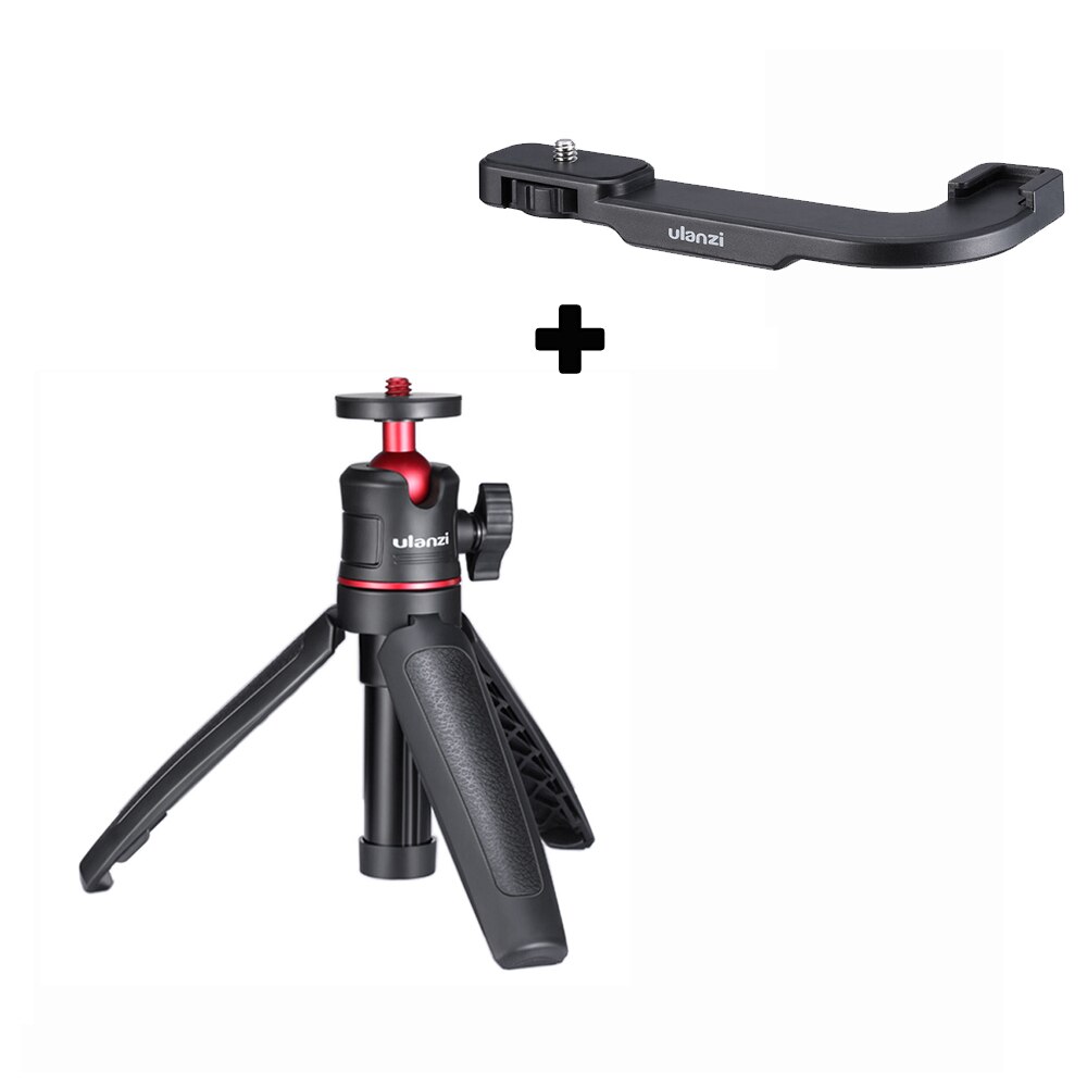 Ulanzi mt -08 mini stationær stativ &amp; håndholdt fotobeslag stativ 2- i -1 med fleksibel kuglehoved 1/4 tommer skruemontering: Med kold sko