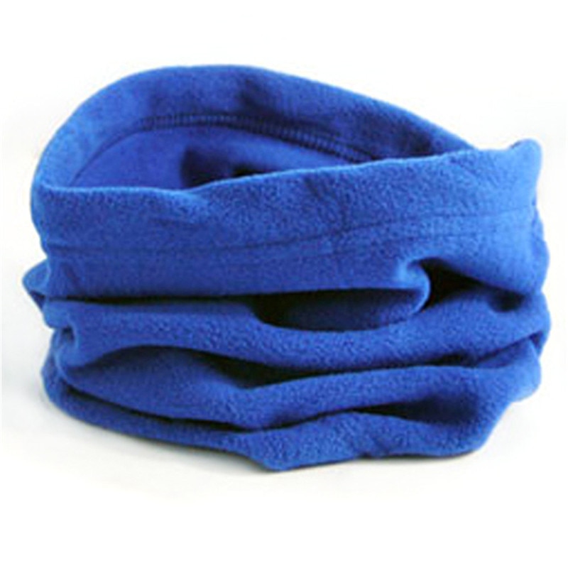 Udendørs ridning fleece halstørklæde pullover hals gamacher multifunktionel vinter hovedbeklædning varm holder maske hat til mænd og kvinder: Blå
