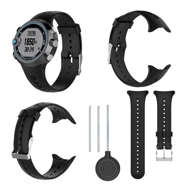 Replacement Silicone Watch Band Wrist Strap With Tools for Garmin Swim Watch