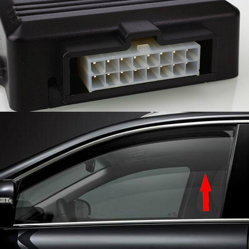 SPEEDWOW Car Power Window Roll Up Closer For 4 Doors Auto Close Windows Remotely Close Windows Black Car Styling